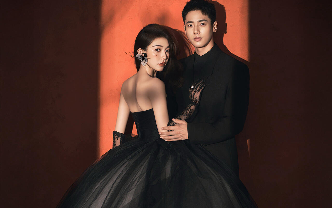 这组黑纱婚纱照美到心尖✨