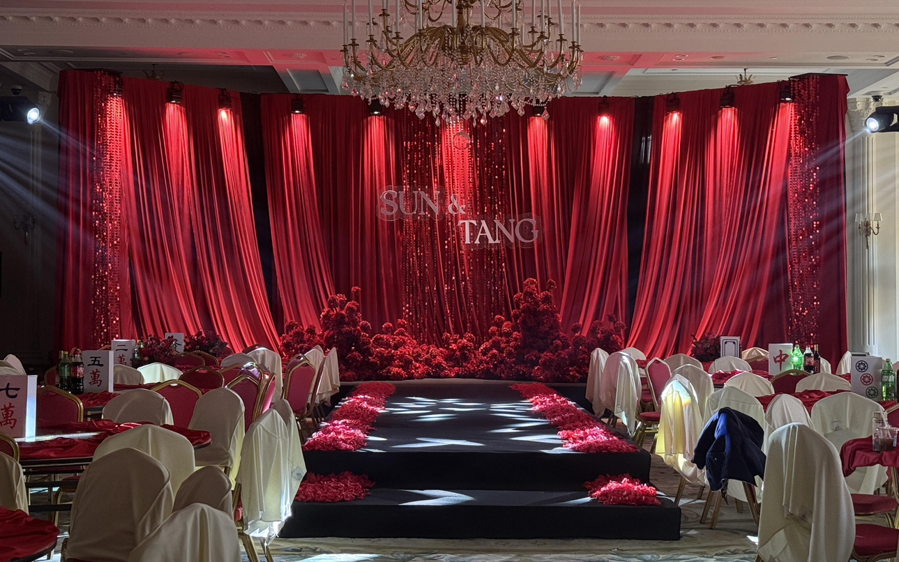 大红色浓情 crimson 婚礼现场