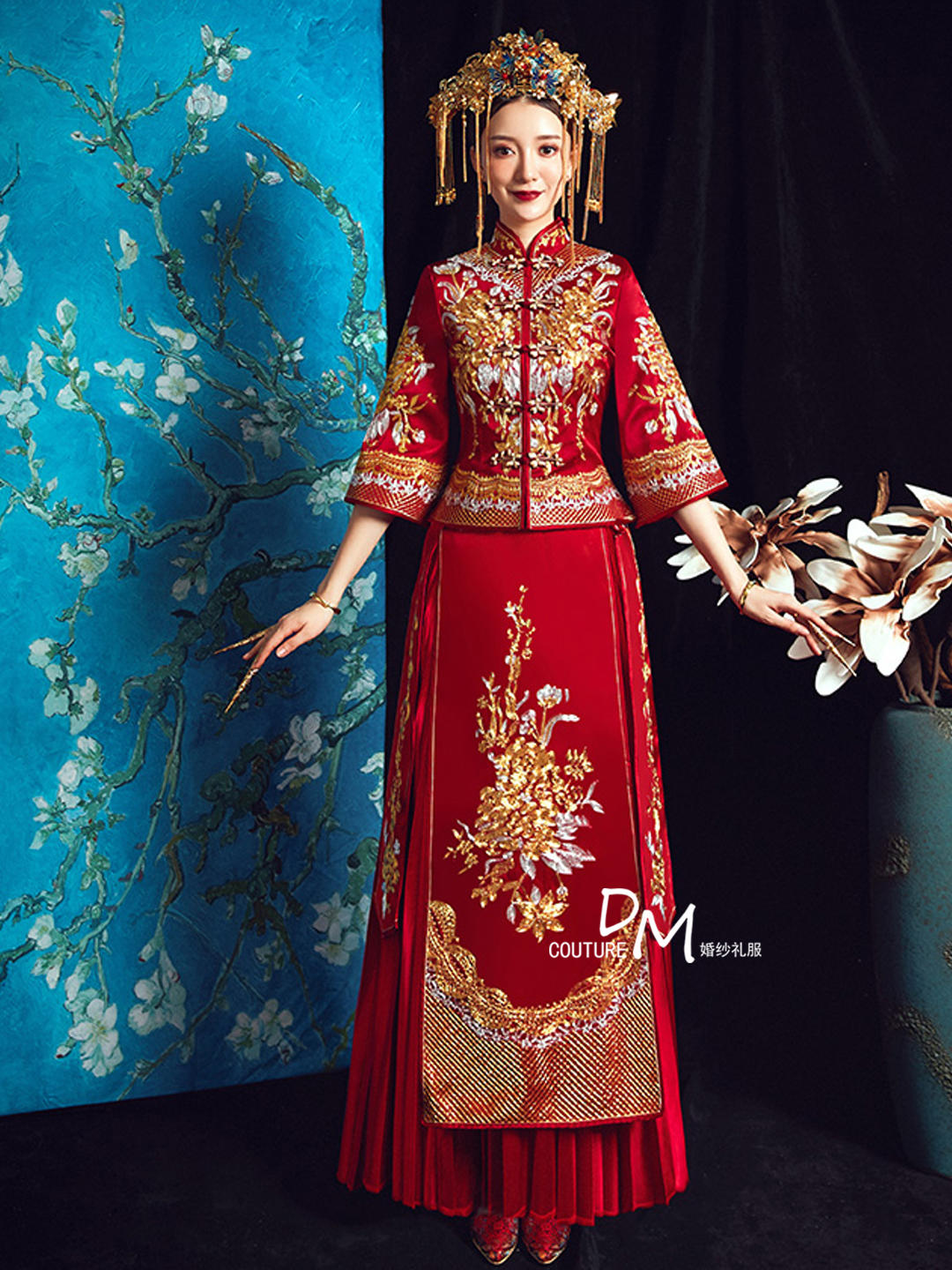DM婚纱/中式苏绣系列/锦上添花