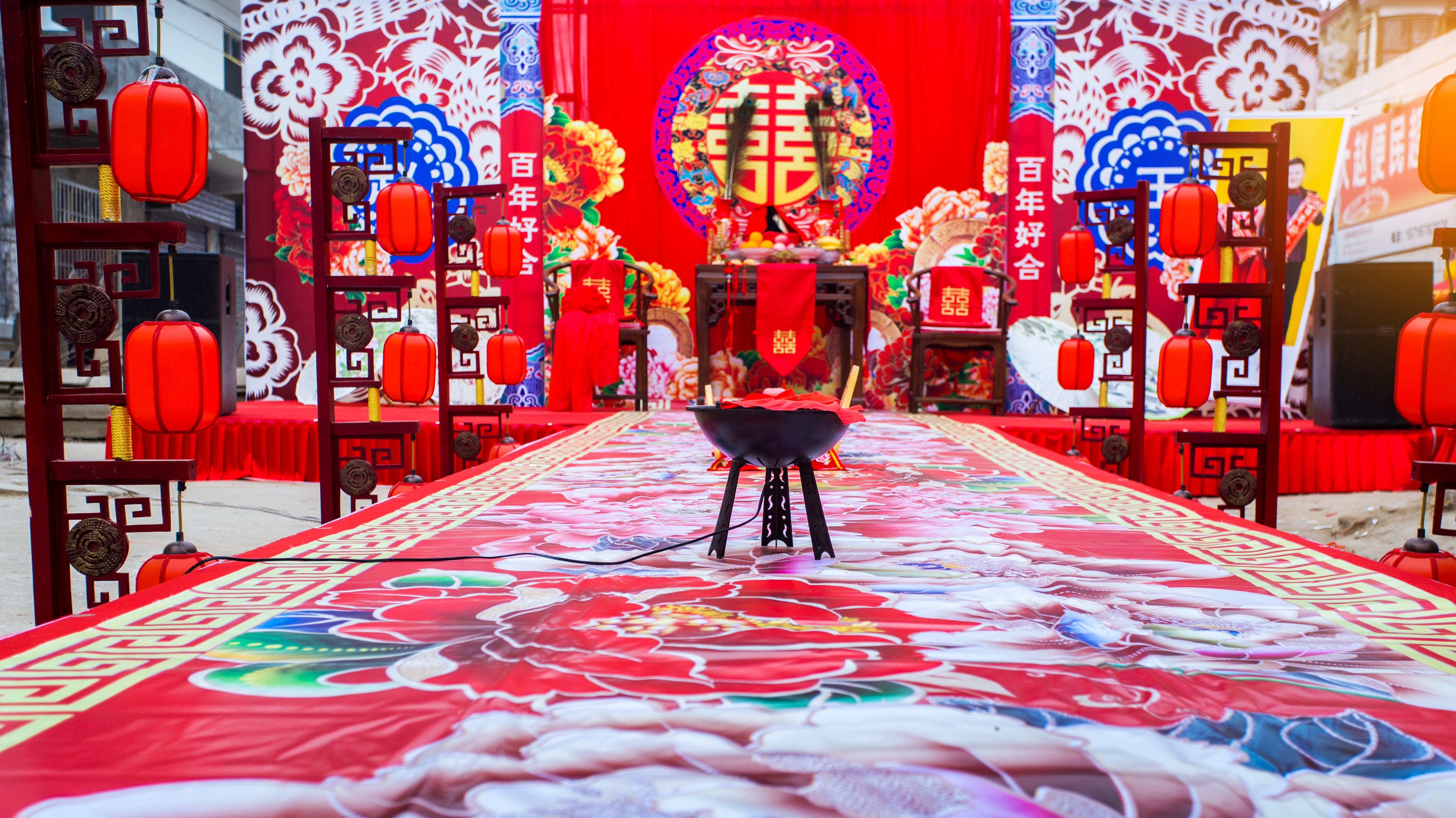 大红色中式婚礼.中式婚礼仪式感更强