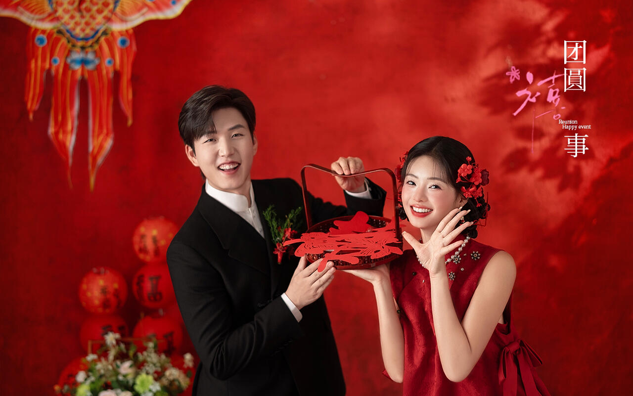 全家人都在嗑的新中式喜嫁婚纱照