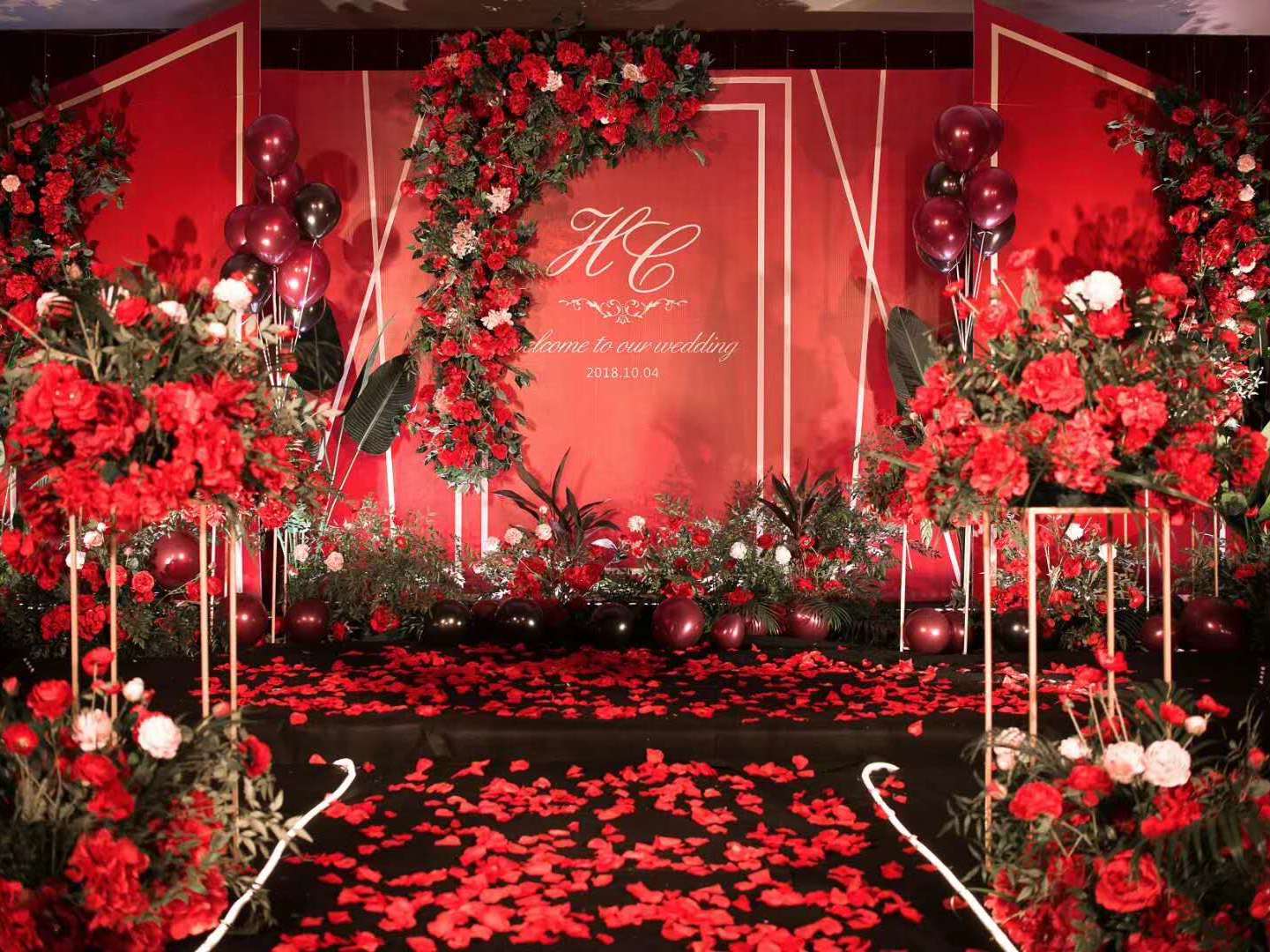 欧式而又喜气-欧式大气红色婚礼