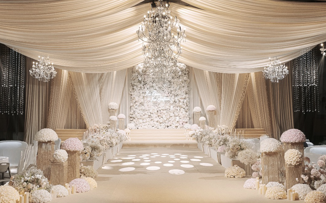 奶白布藝的詩意敘事|韓式婚禮的留白