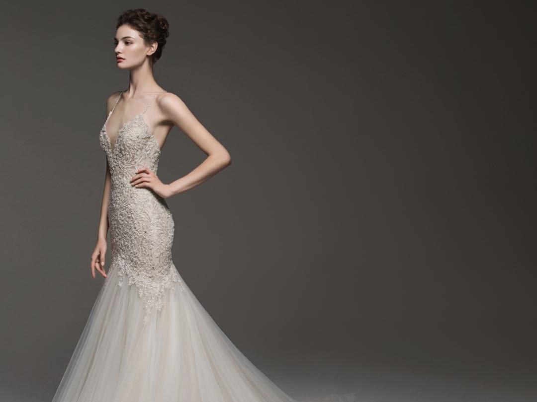 超性感鱼尾主纱 高个新娘必选