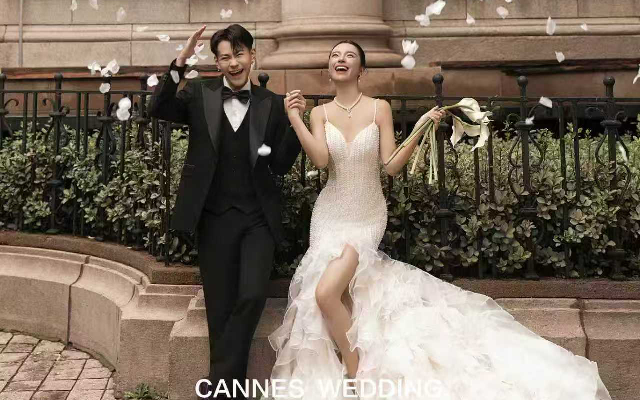 法式街拍婚紗照｜每一幀都像電影截圖