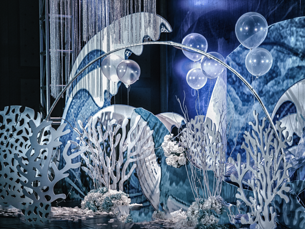 唯美蓝色海洋婚礼   好日子婚礼策划