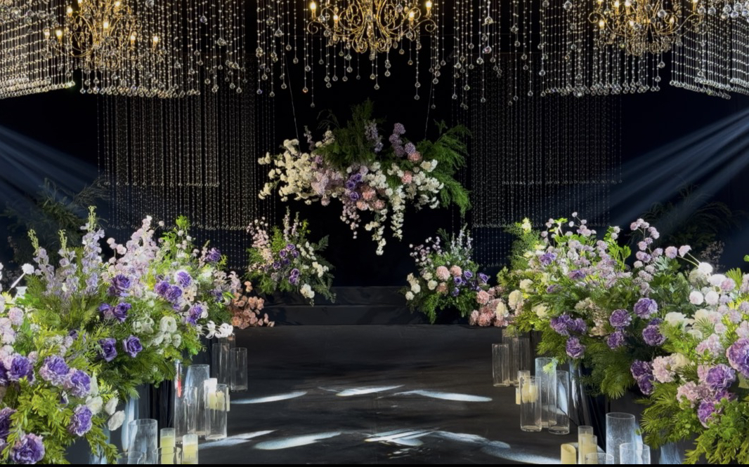 韩式水晶吊顶 篷房婚礼