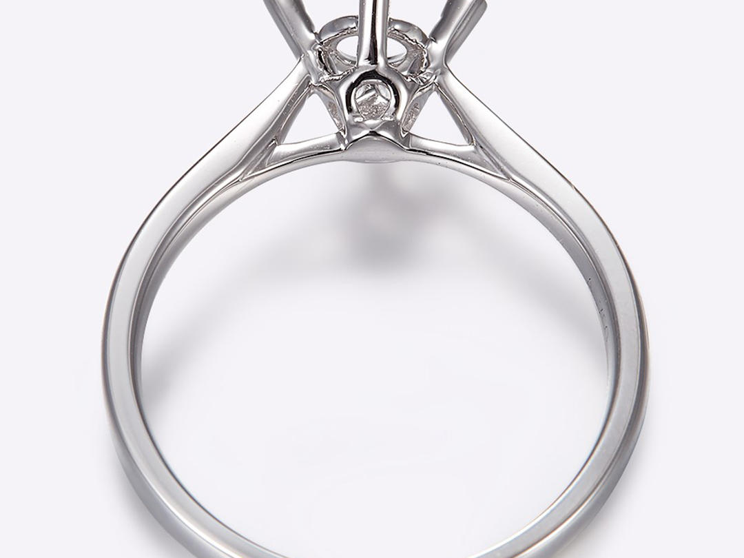 「DANIAO」戒托－18K镜像炫钻女戒R5款式