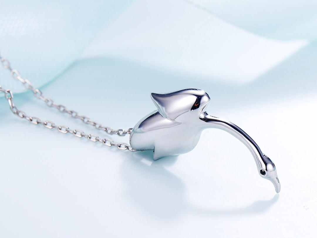 pt950铂金小天鹅吊坠