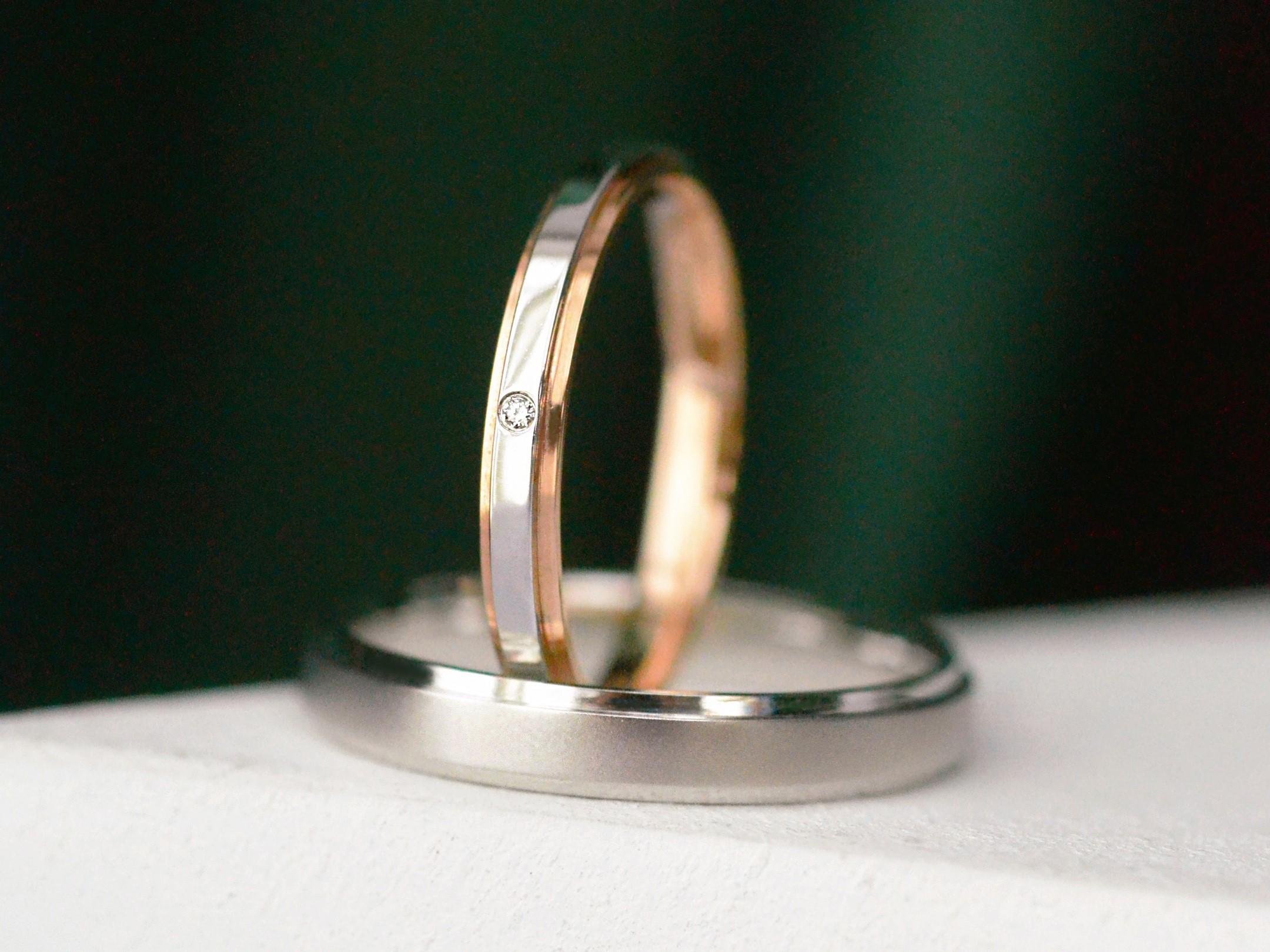 「谐音」精致情侣对戒定制