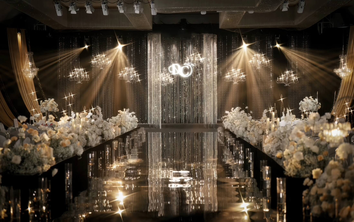 黑金水晶亮片，老钱风婚礼美学