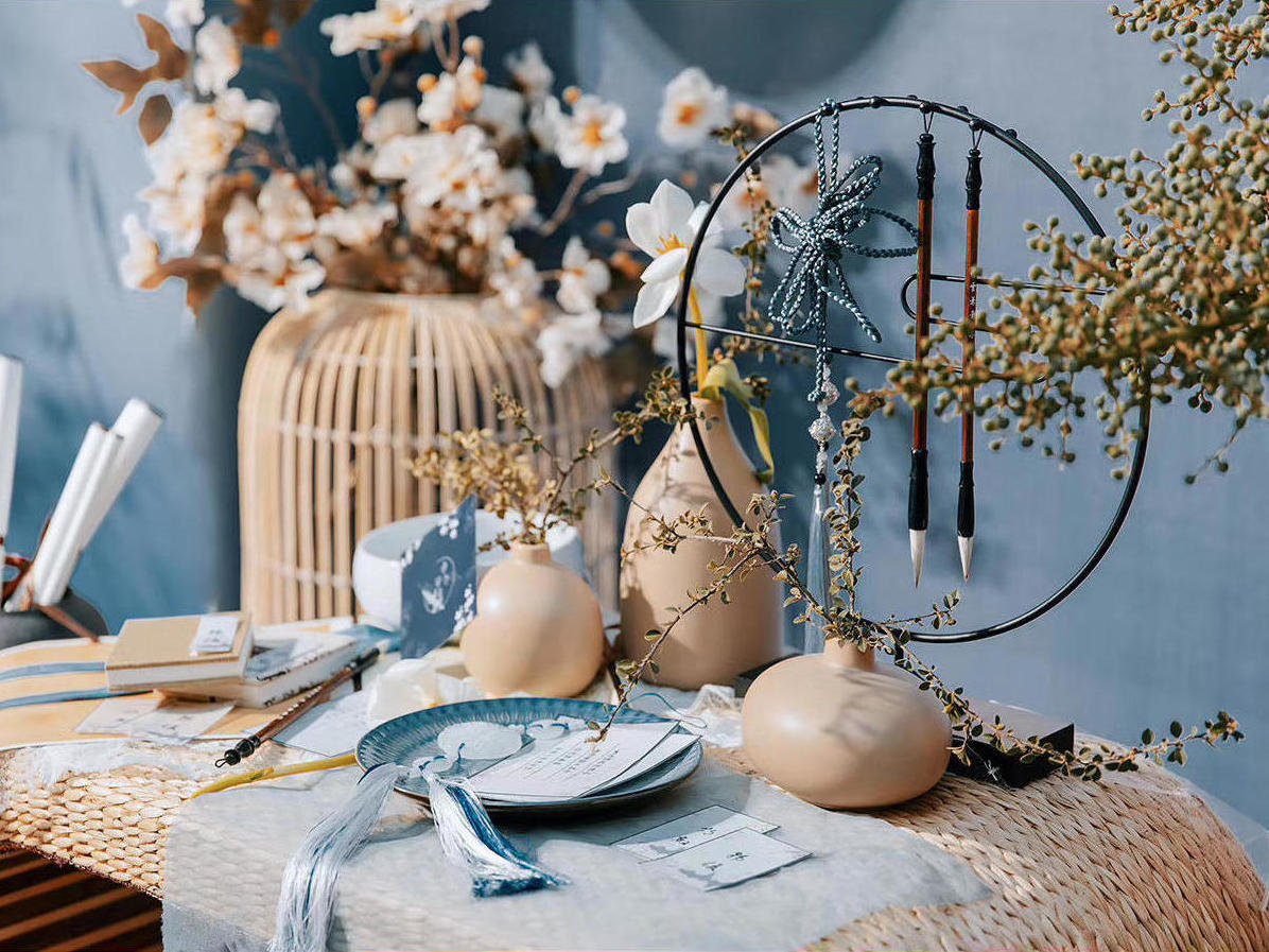 「昆明欣宴金厅」江南风典雅雾霾蓝色新中式婚礼