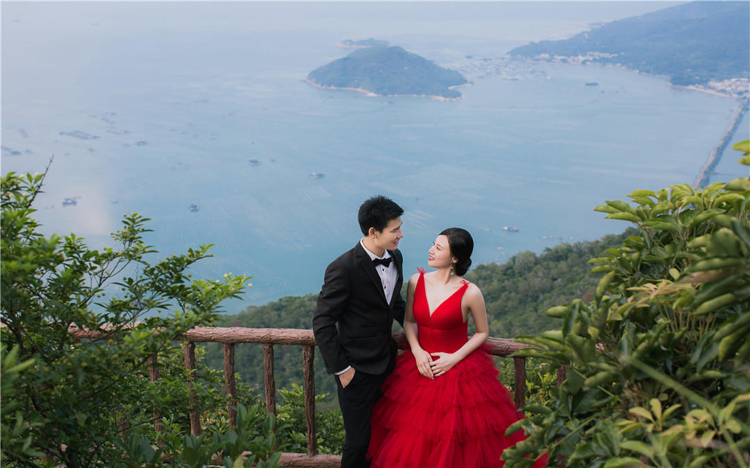 汕头南澳后花园绿化海岛唯美大气婚纱照上镜婚纱摄影