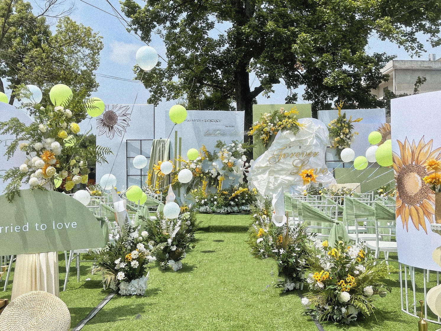 概念婚礼庭院系列牛油果婚礼