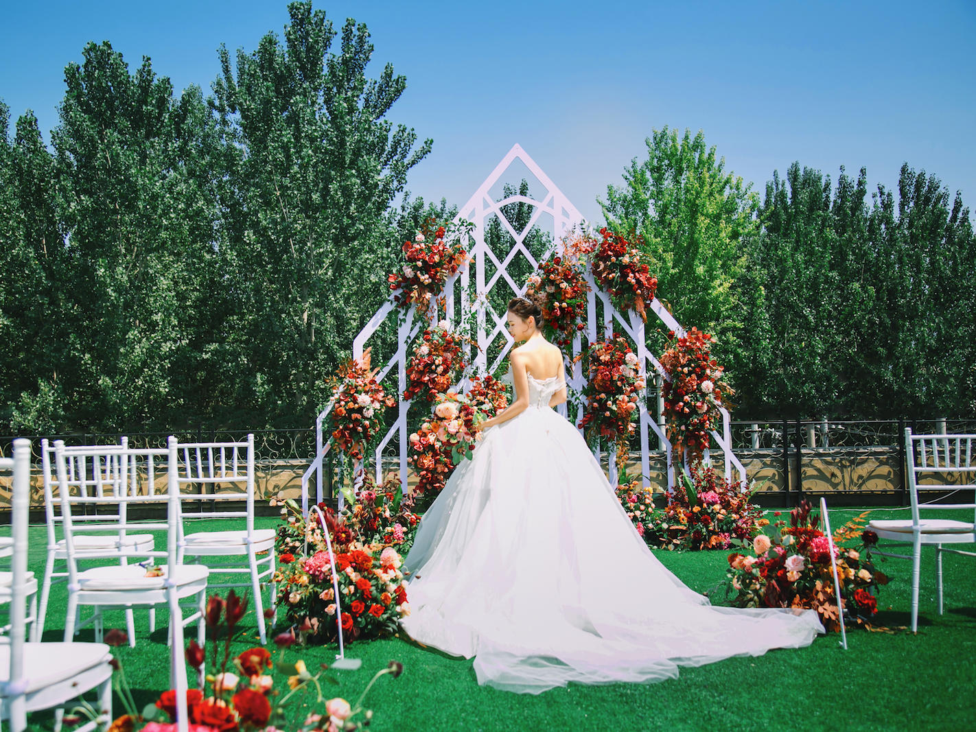 友缘婚礼策划；露台户外婚礼