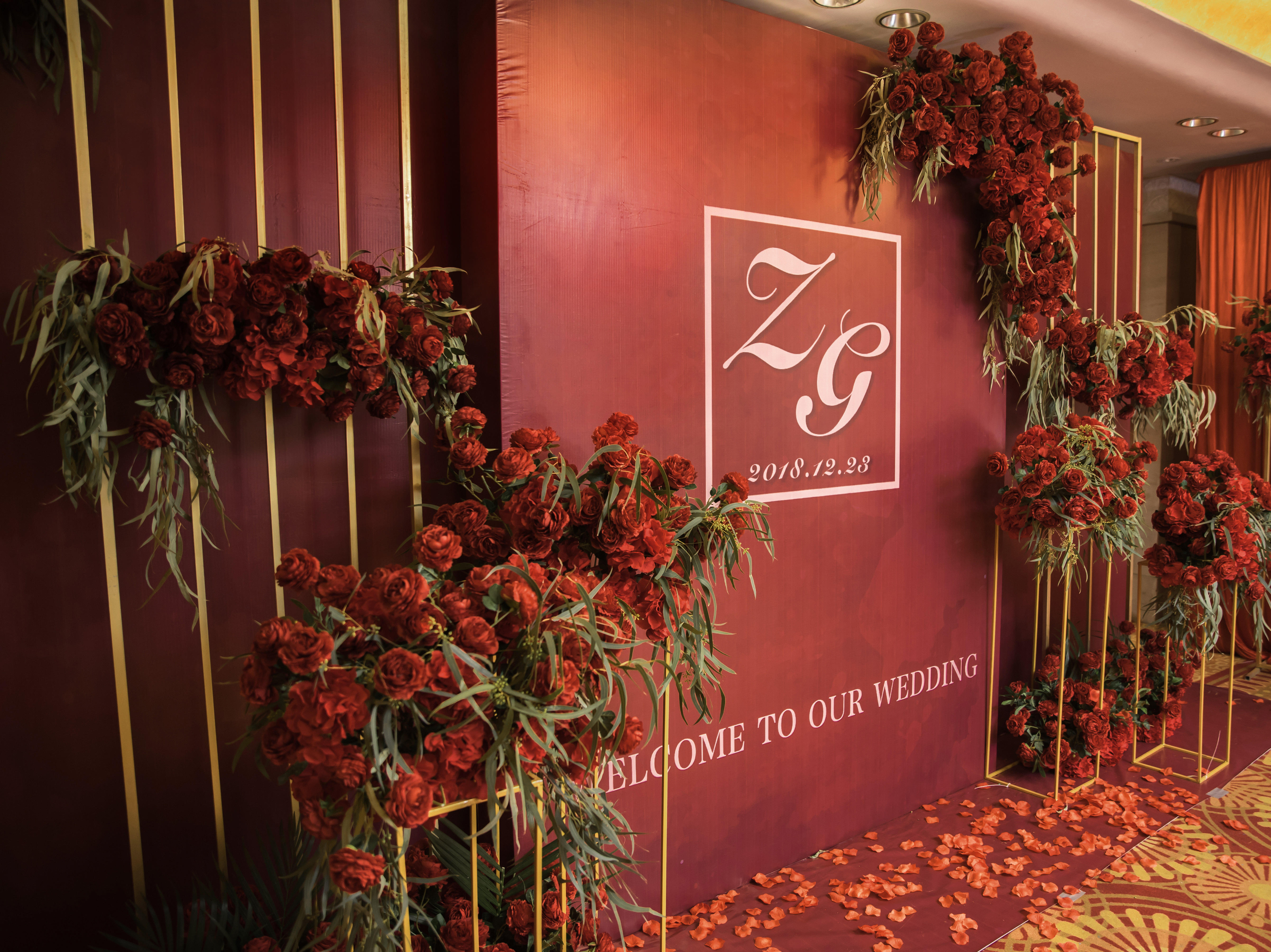 【浪漫派婚礼】红金色系简约风格婚礼