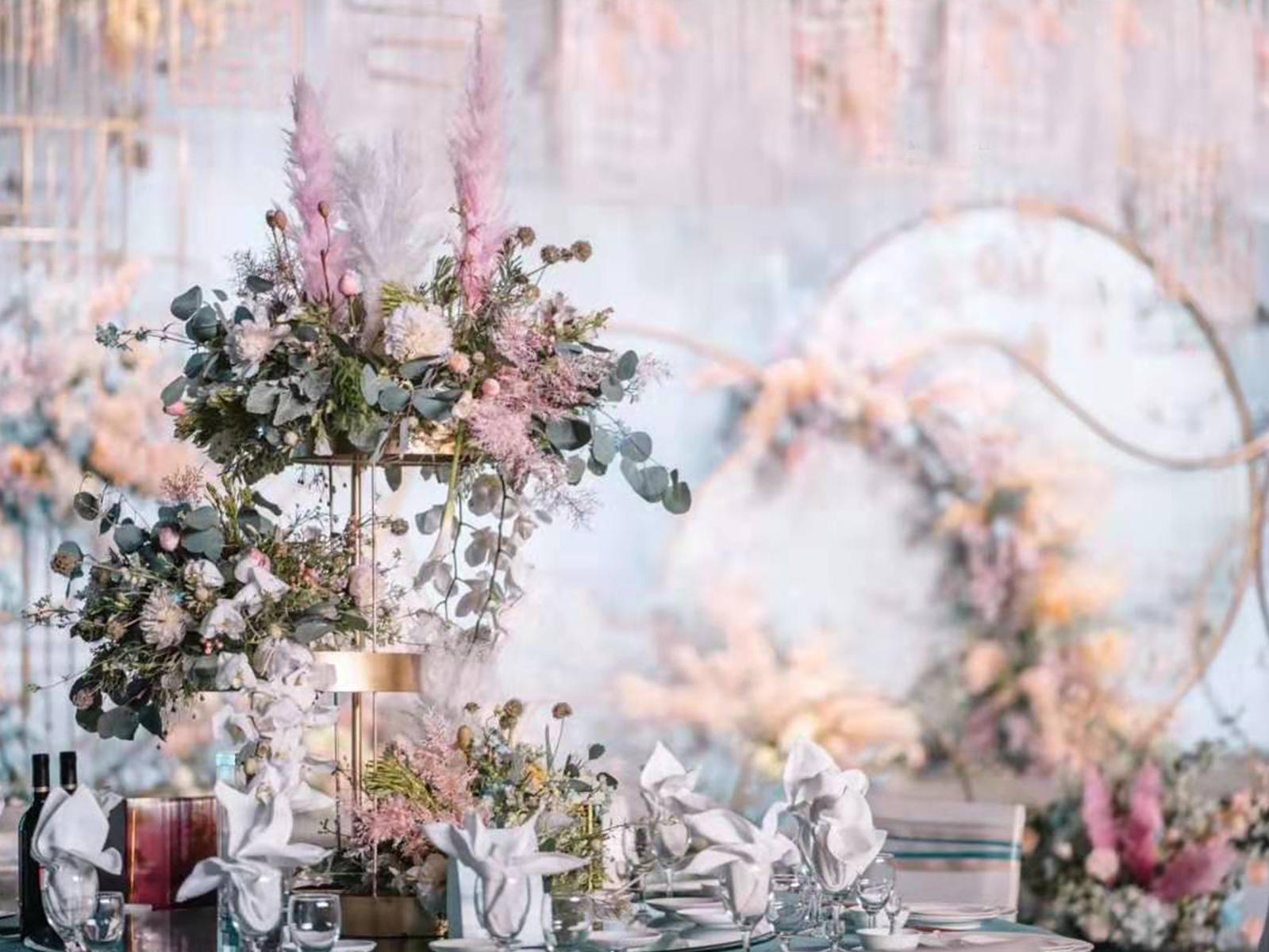 【笙瑟婚礼】蓝粉色新中式婚礼