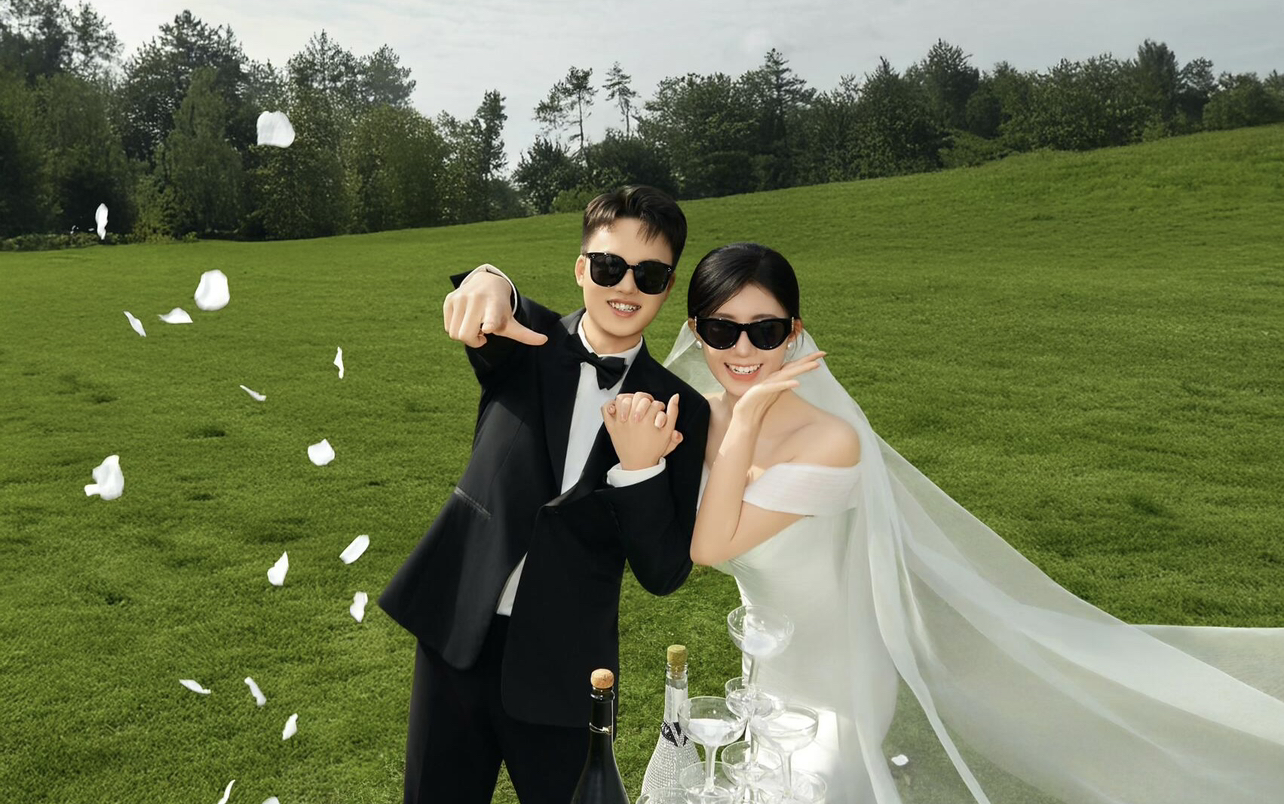 草坪系列客片欣赏！石家庄婚纱照推荐商家