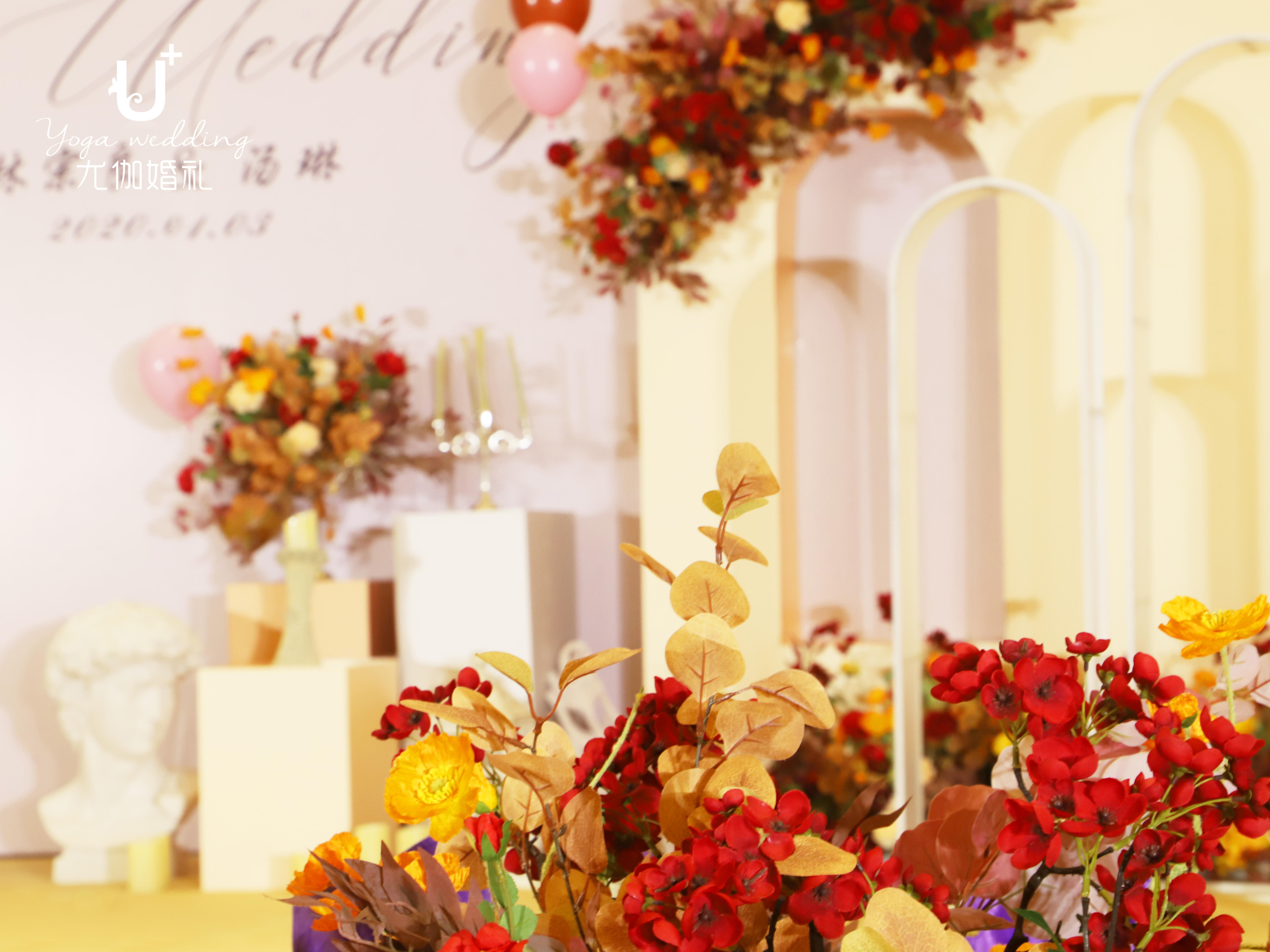 2020流行风橘色花艺婚礼---《若水年华》