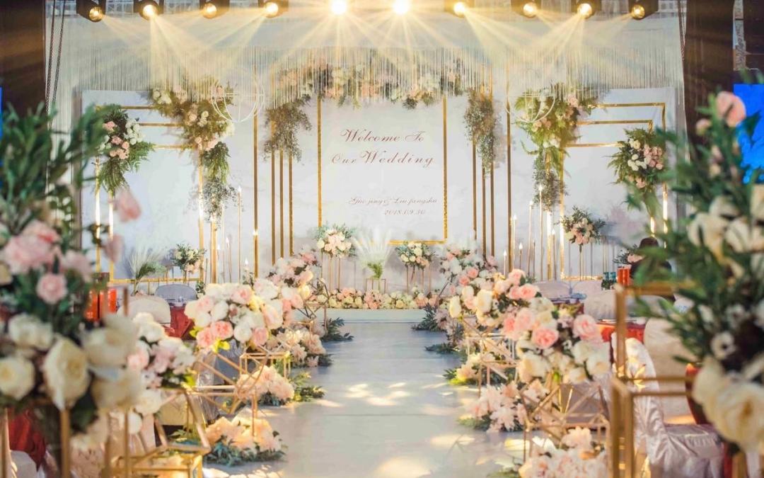 初梦婚礼香槟色主题婚礼+2699轻奢匠心高端婚纱