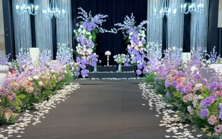 简约韩式水晶背景婚礼