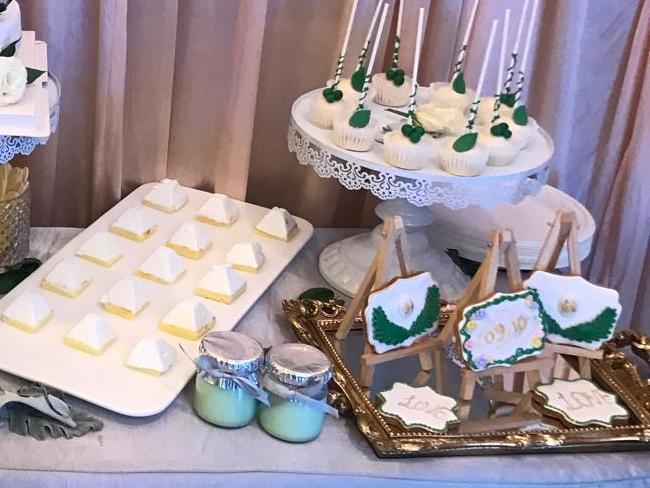 ins北欧白绿色系婚礼甜品蛋糕重庆同城元小槿烘焙