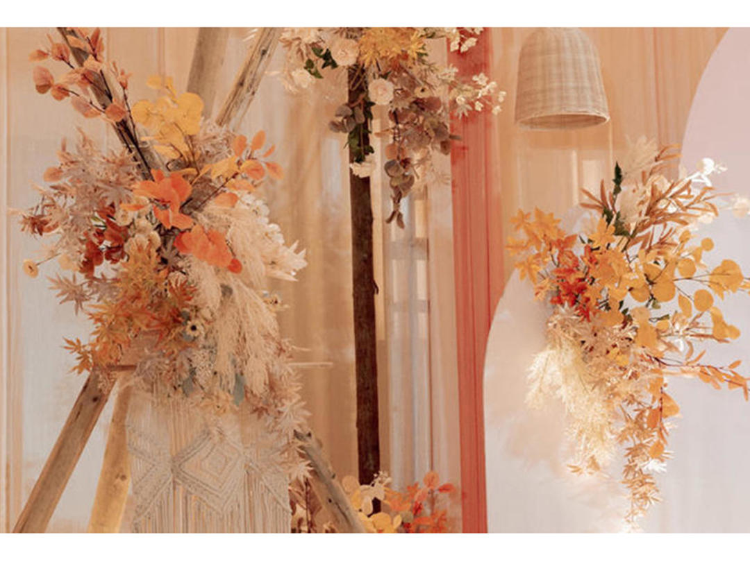 【笙瑟婚礼】温馨浪漫清新香槟橙色系婚【一叶知秋】