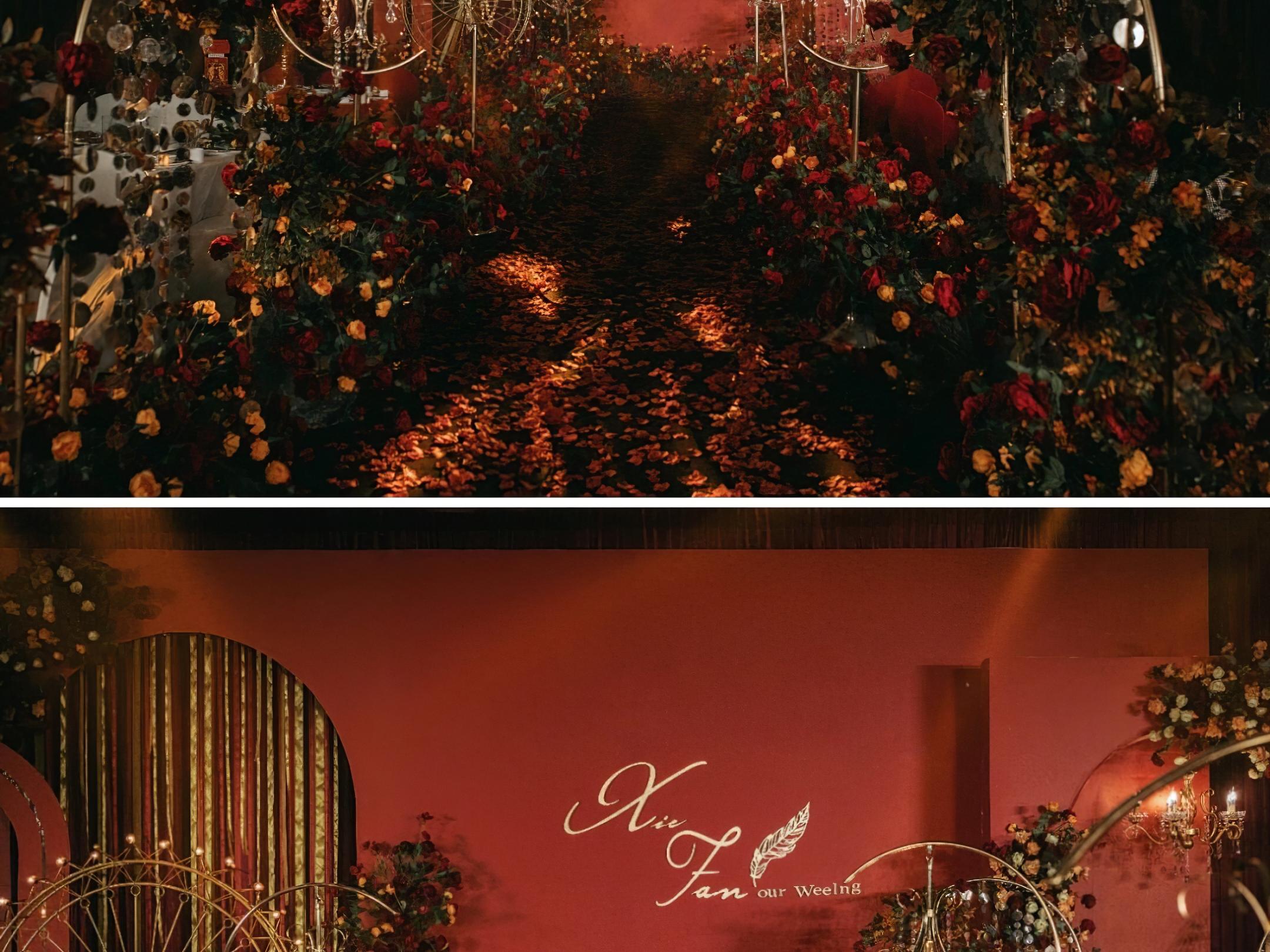 大红纯色系婚礼  简约大气细节饱满