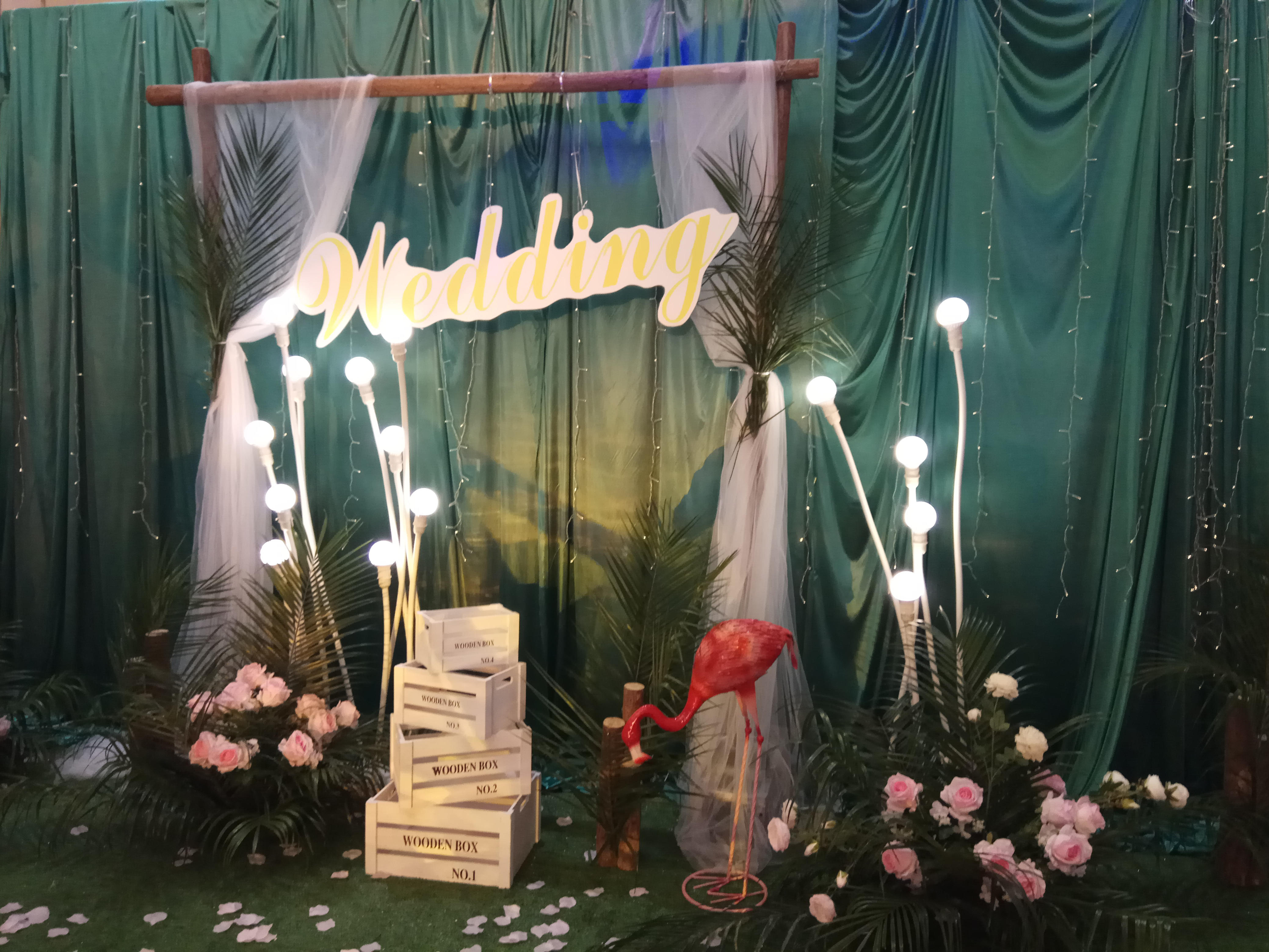 店森系现场  红泉大酒店婚礼布场