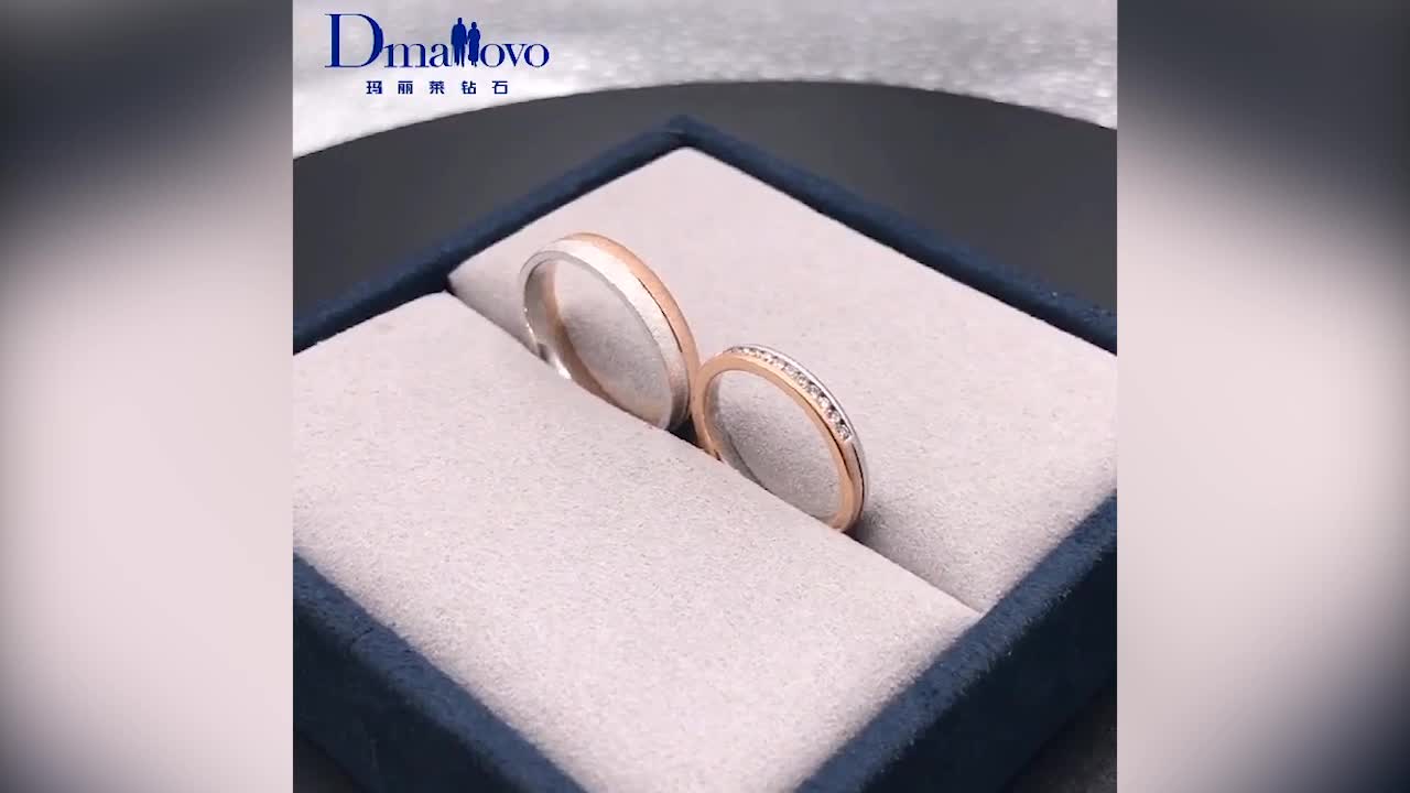 钻石对戒| 德国CNC工艺/蓝宝石/排镶钻石
