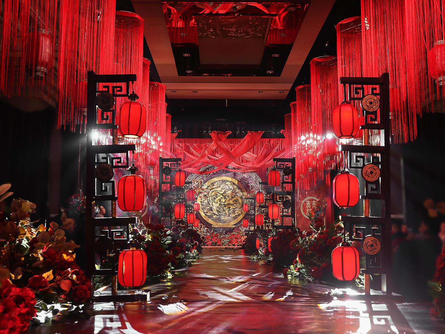 红色系中式婚礼 万豪酒店