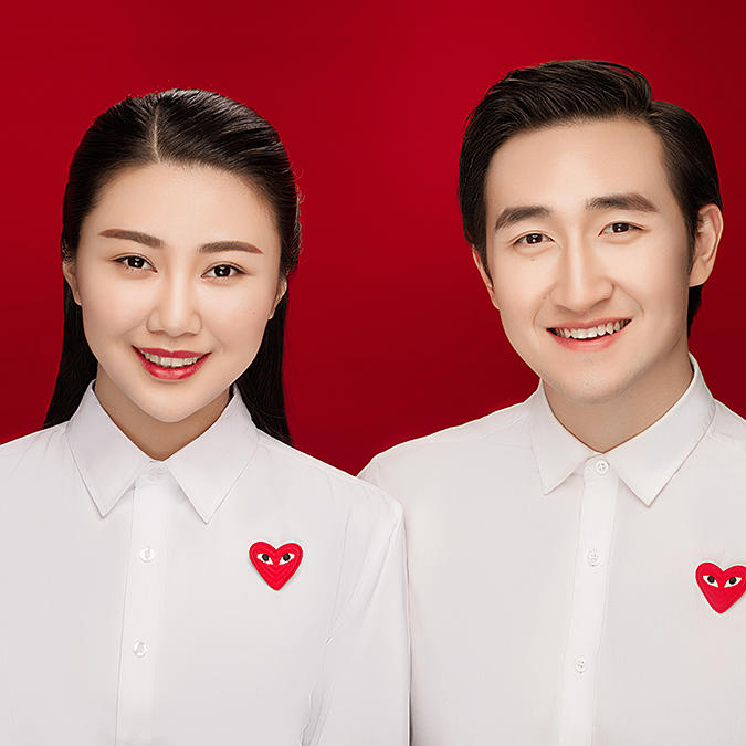 《人气》我们结婚啦 脱单结婚登记照