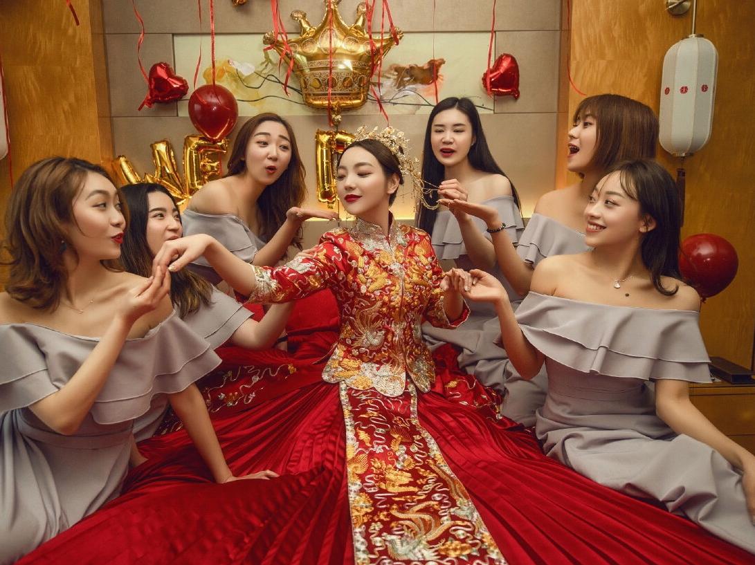 高端中式嫁衣系列 纯手工金丝银线