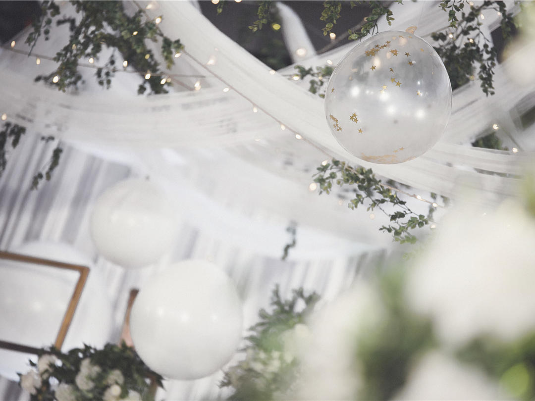 小预算 温馨白绿色系婚礼