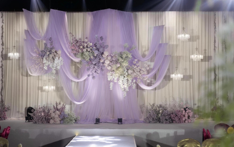 云墨嘉禮策劃｜紫色紗幔造型婚禮