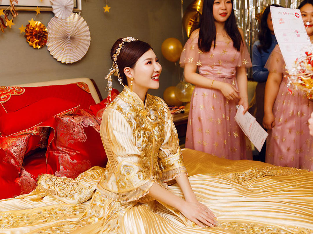 【欣薇婚纱】中式秀禾+主纱+敬酒服+免租伴娘服