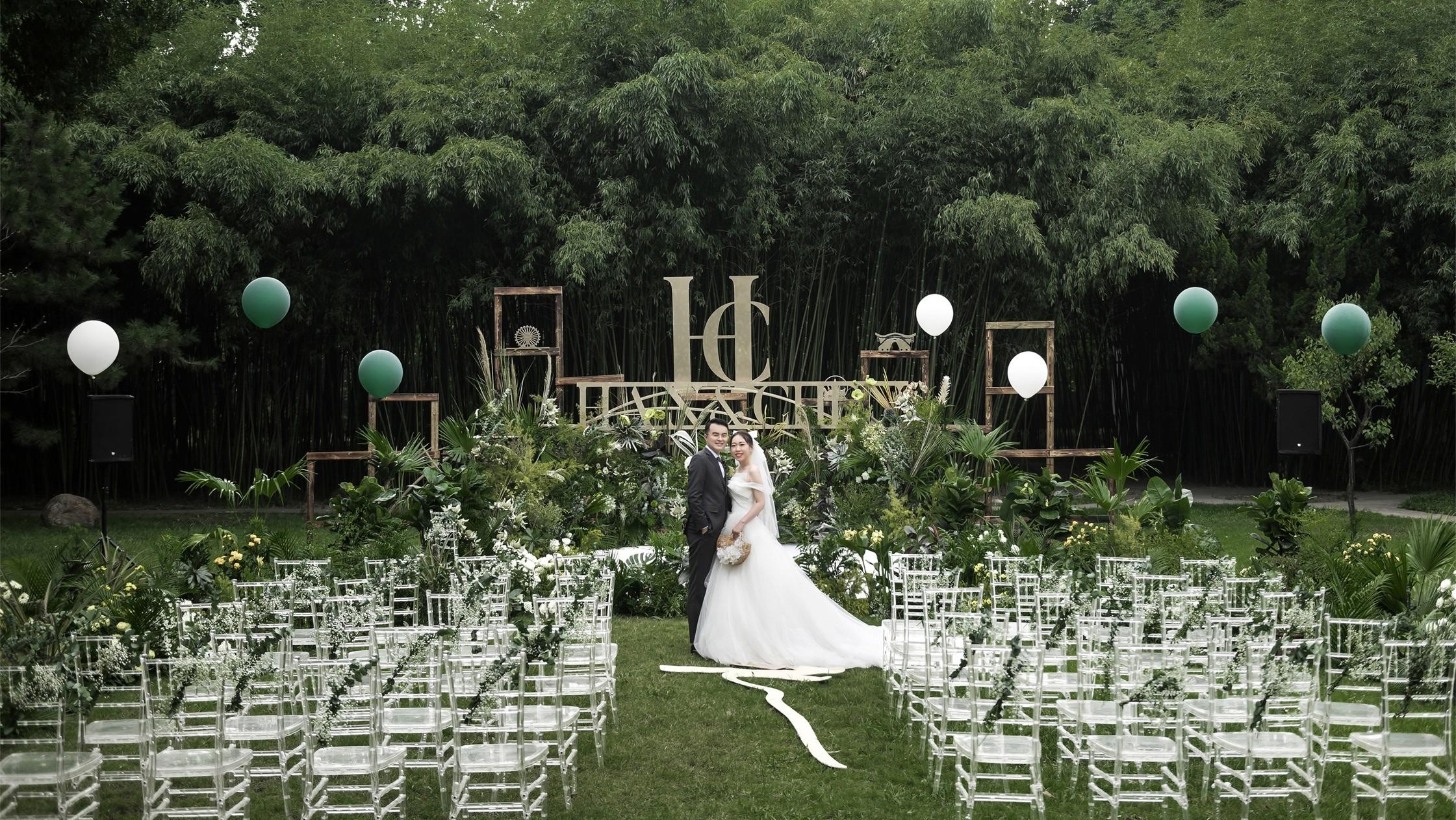 【花堂喜事】黄河迎宾馆—纯绿植的沉浸式户外婚礼