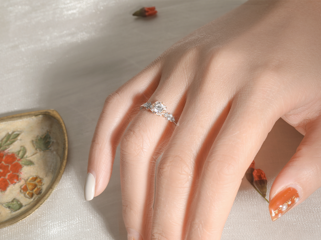 结婚钻戒定制网红热销款’刻度’求婚