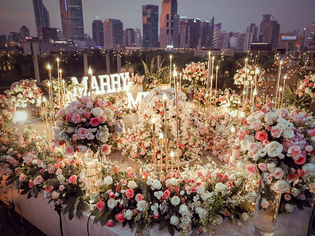 私密花园求婚 都市露台浪漫求婚之选