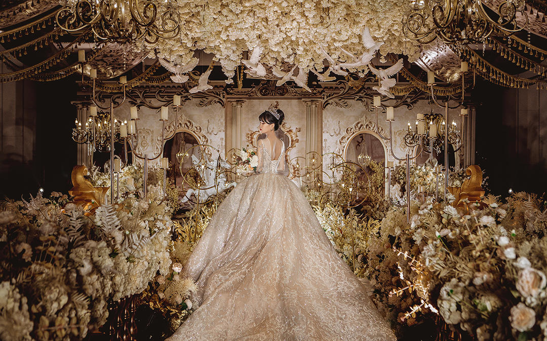 【蓝戒指婚庆】--城堡公主风+香槟色+主题婚礼