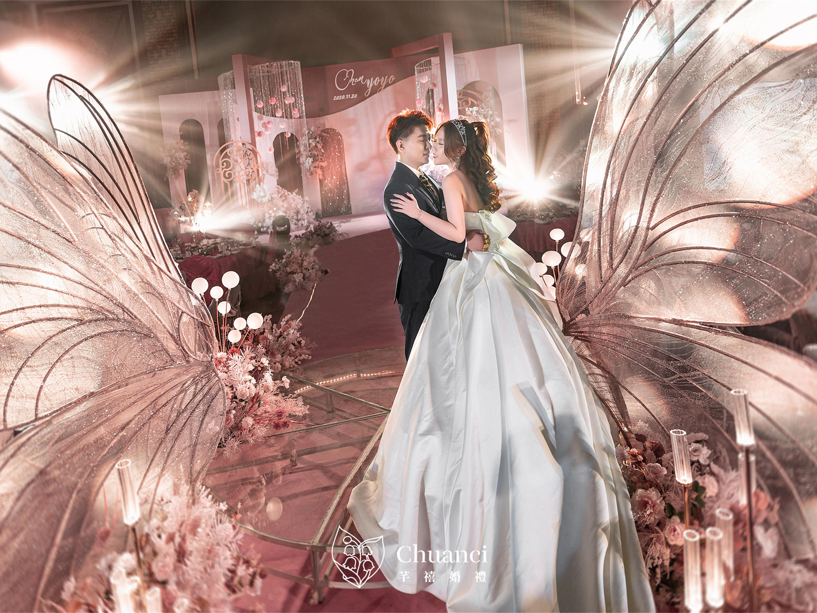 广州芊禧 · 室内粉色系轻奢风格婚礼 · 纯布