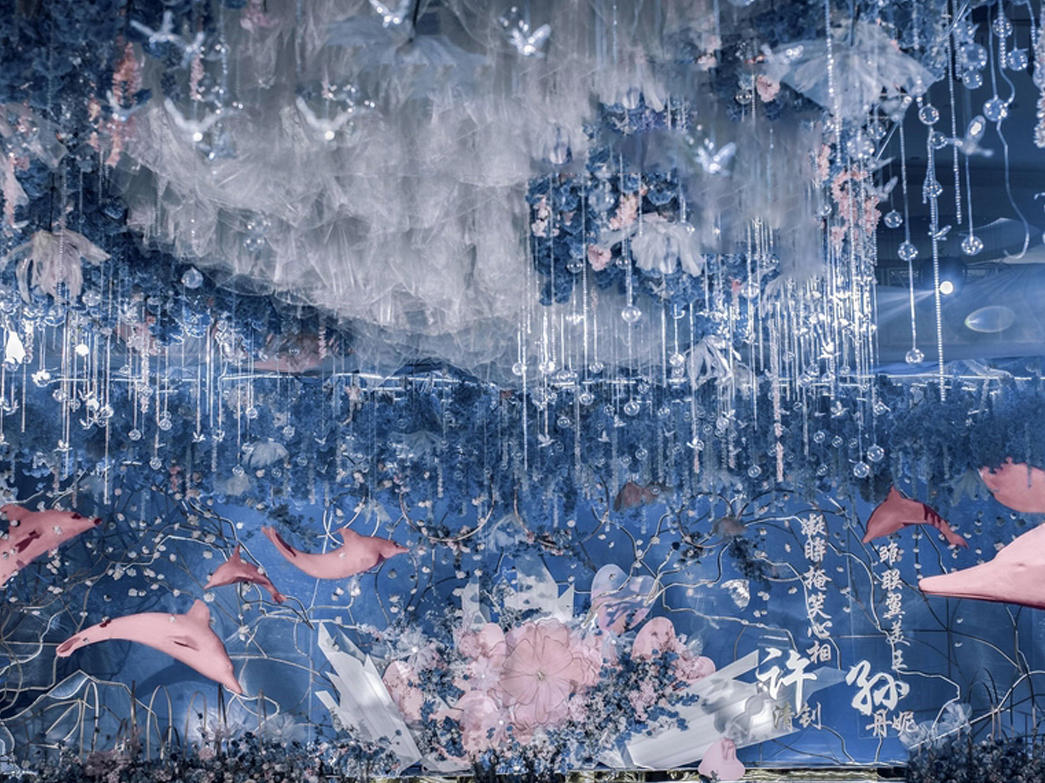 【薇雪婚礼】室内梦幻冰蓝轻奢风主题婚礼