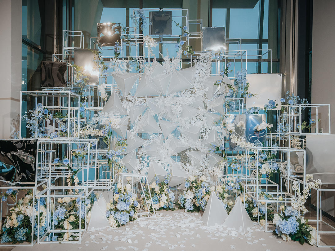 【柏悦】简约梦幻/创意手工定制/雅致蓝白色系