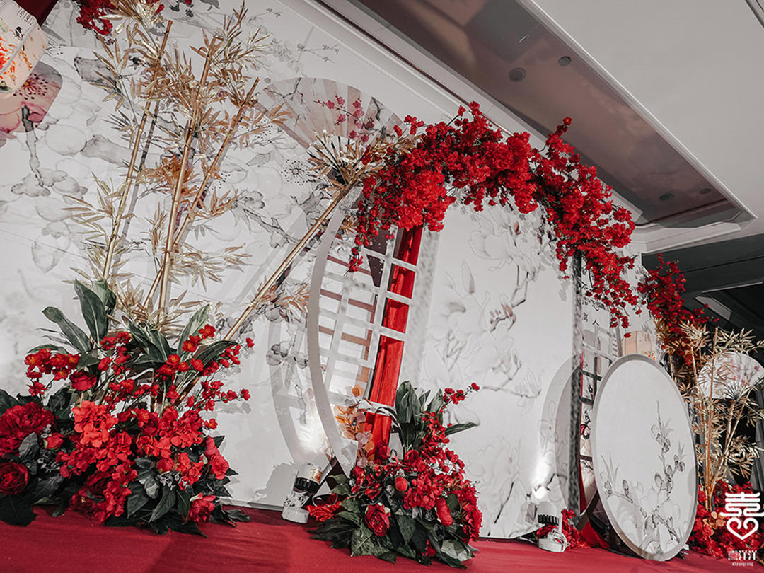 价格8800元的蓝色新中式场布套餐