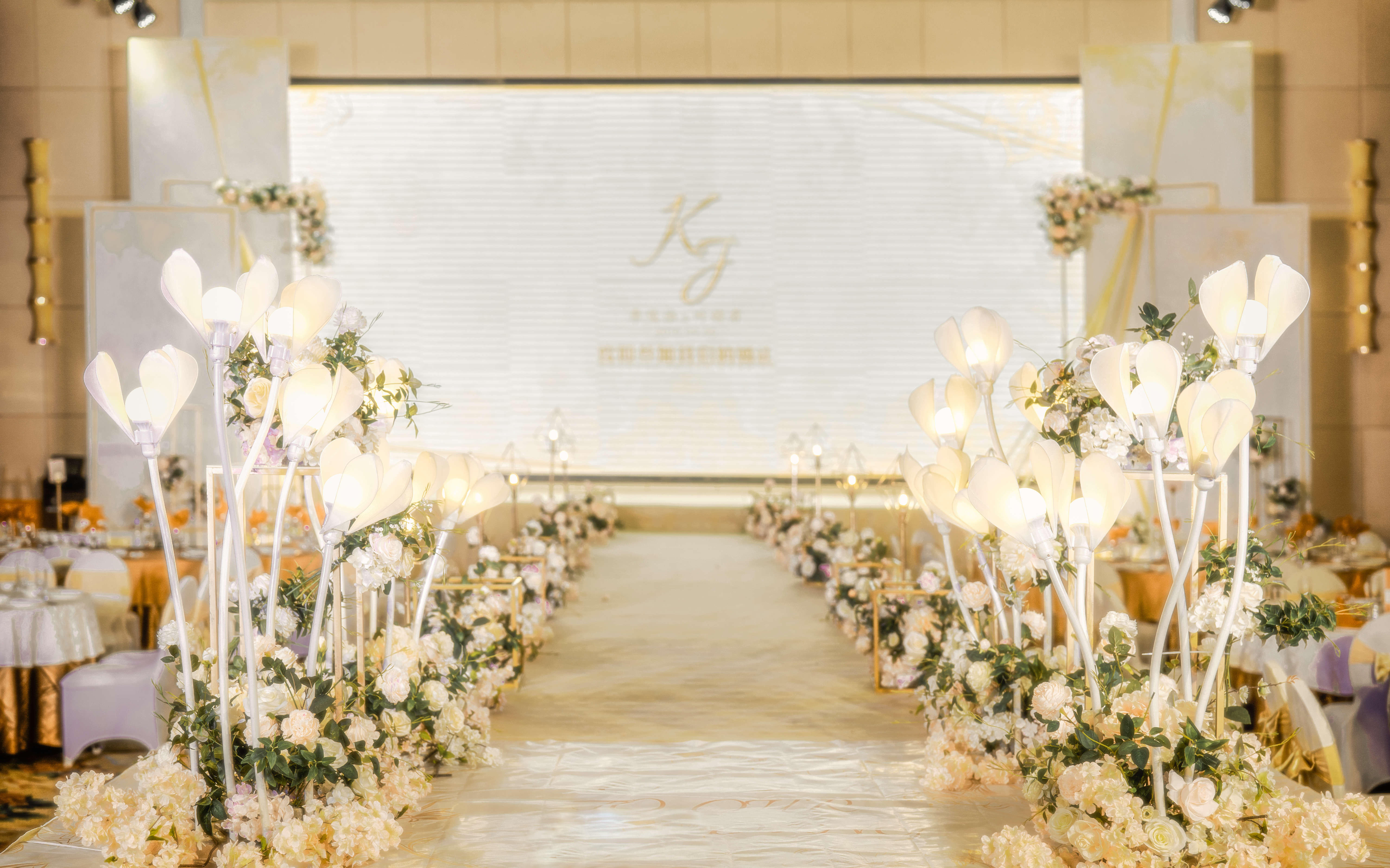 香槟色系，简约时尚。——橙果婚礼