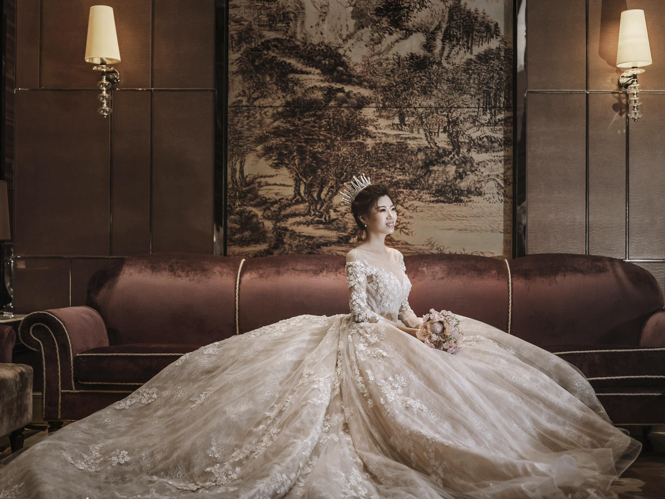 【欣薇婚纱】中式秀禾+主纱+敬酒服+免租伴娘服