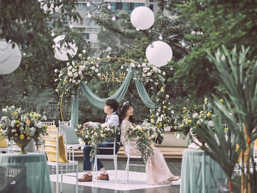 【麦瑞蜜婚礼工作室】小清新风格豆沙绿爱上芥末