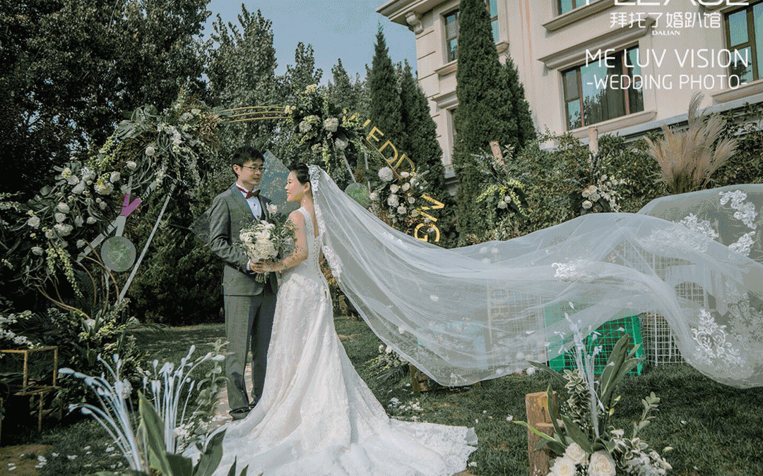 主打白绿草坪婚礼 小清新 简约大气