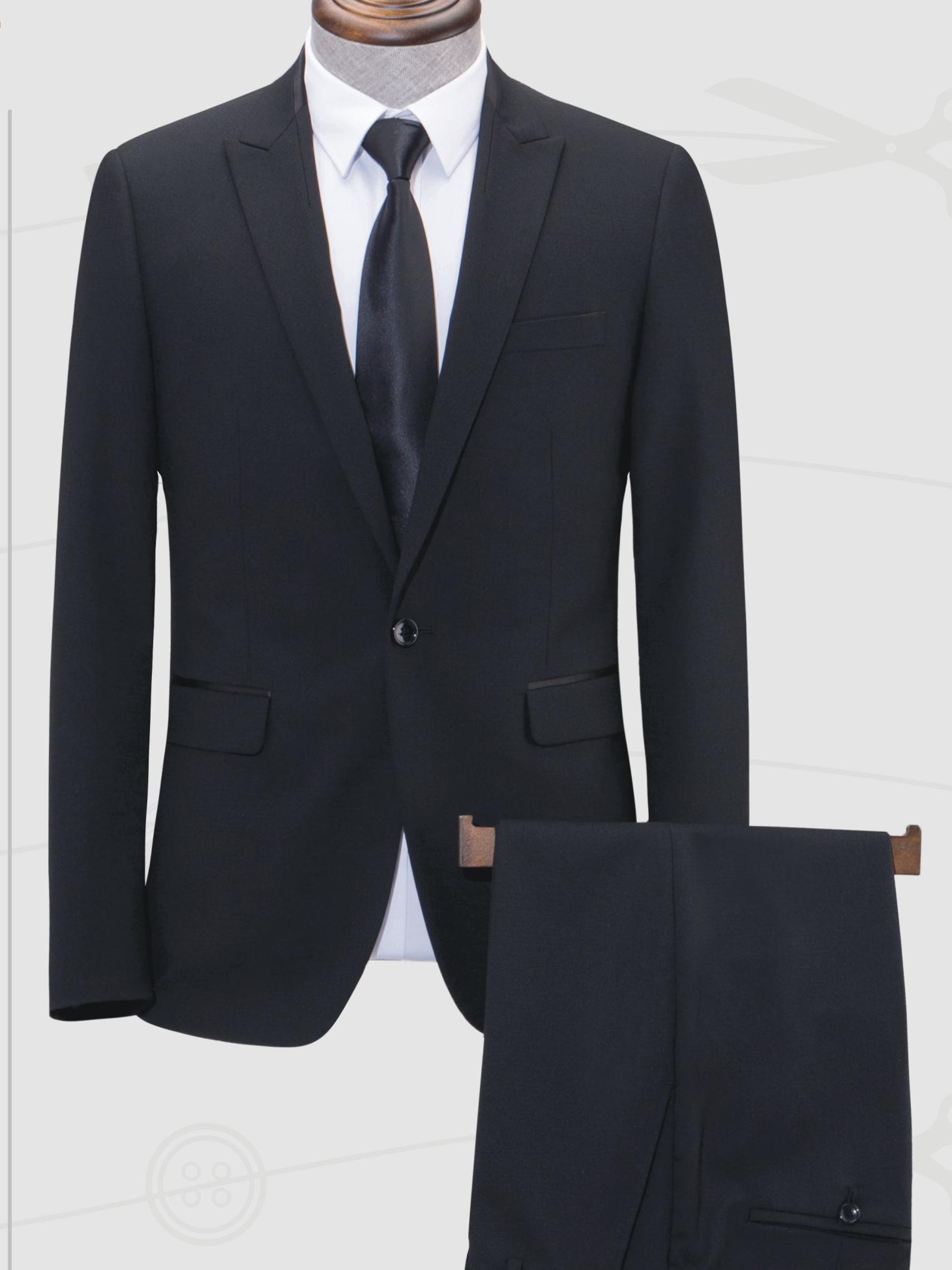 【售】新郎西装礼服定制青果领提花