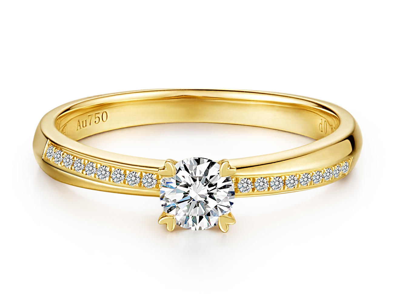 余生珠宝/经典系列心形四爪钻戒戒托